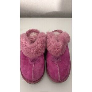 UGG Coquette Slippers Women's Size 7 Pink Suede Slip On‎